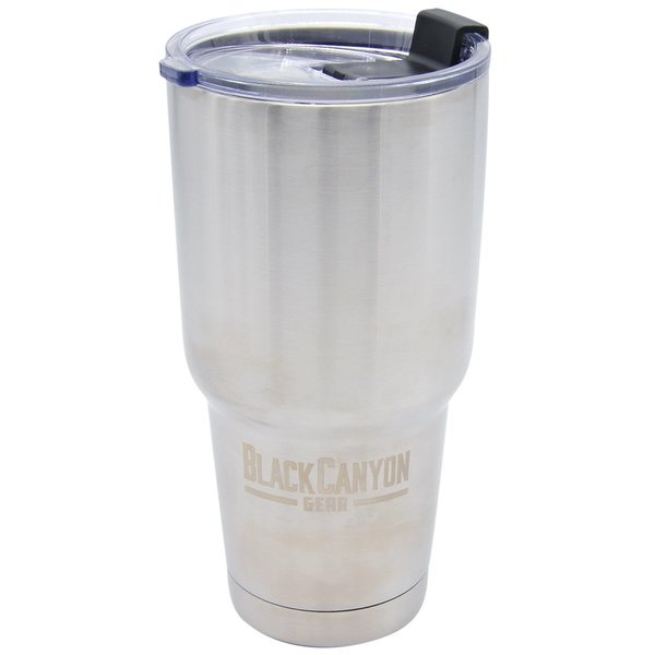 Blackcanyon Outfitters Tumbler with Flip Close Lid, Silver, 32o BCO32OZSS